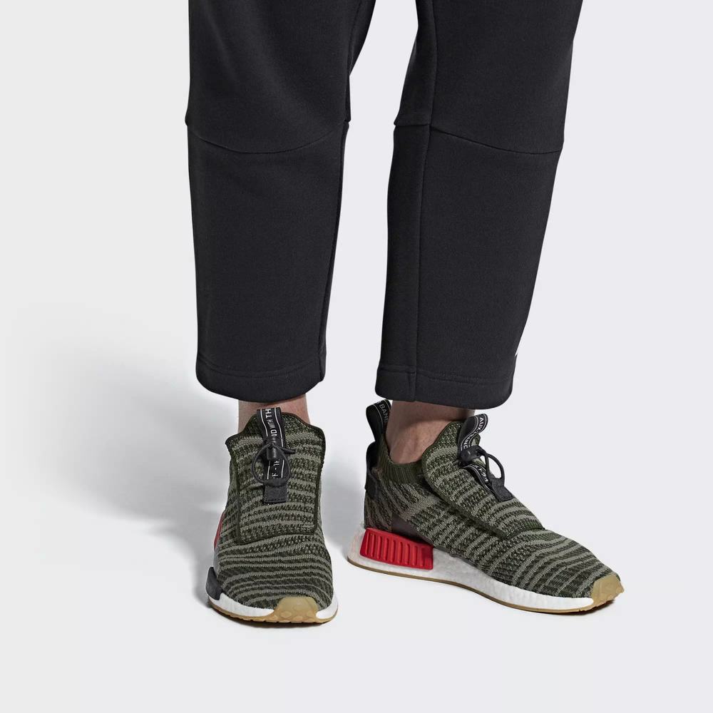 Adidas NMD TS1 Primeknit Tenis Verdes Para Hombre (MX-55807)
